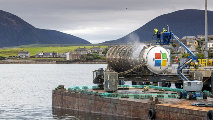 Project Natick, Vessel retrieval Stromness, Orkney. Microsoft - Tuesday 7th to Wednesday 15th of July 2020