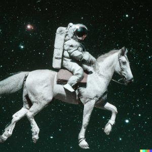 astronauta a cavalo