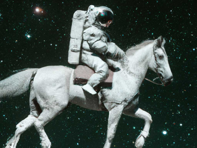 astronauta a cavalo