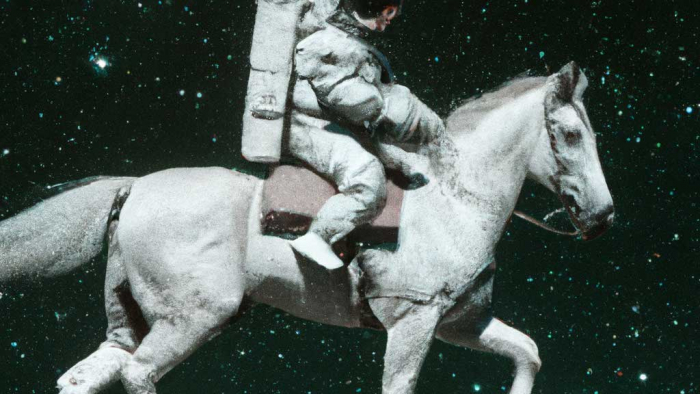 astronauta a cavalo